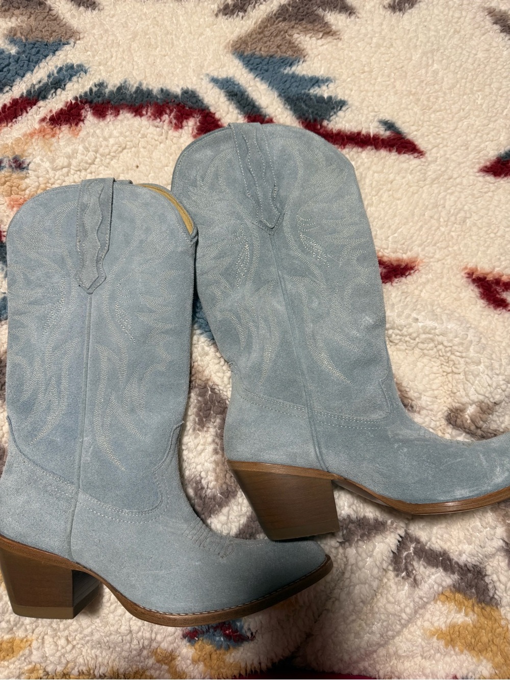 Idyllwind Light Blue Suede Western Heeled Boots